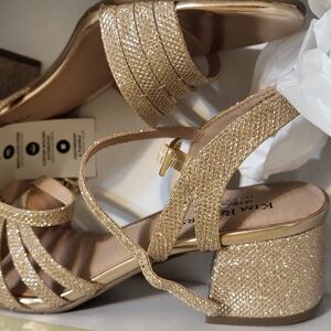 Kim Rogers Gold Strappy Women's Sandals